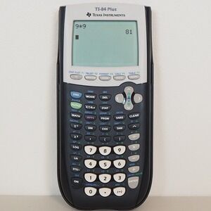 Texas Instruments TI-84 Plus Graphing Calculator Black - TESTED No Battery Cover